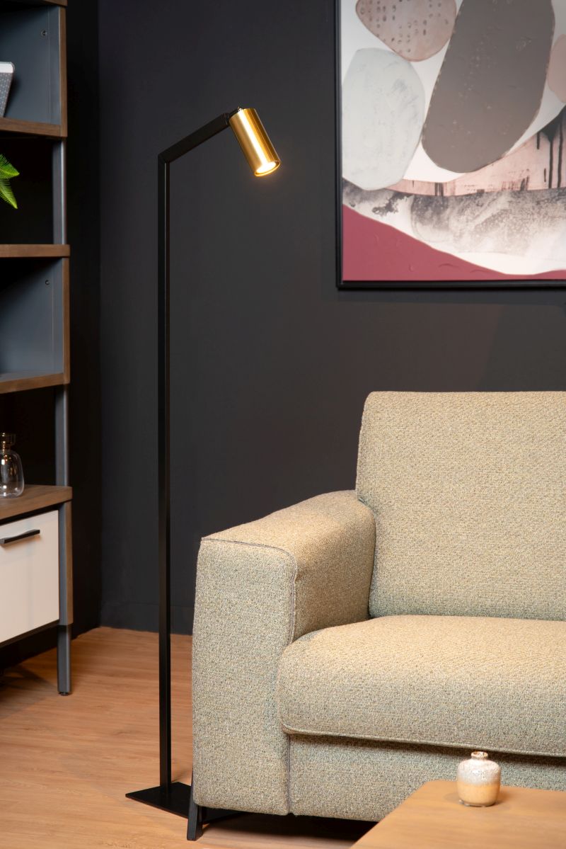 Lucide SYBIL - Stojacia lampa - 1xGU10 - Čierna